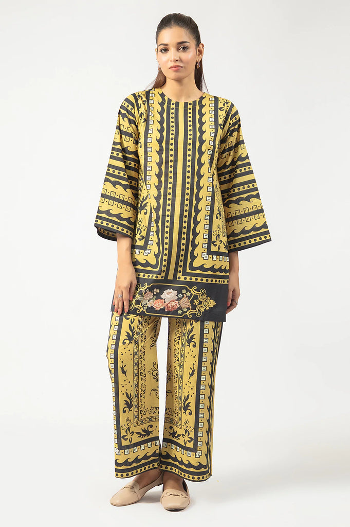 Mustard Printed 2PC