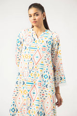 White Printed 2PC