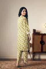Printed Beige 2PC Suit