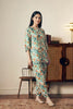 Printed Blue 2PC Suit