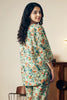 Printed Blue 2PC Suit