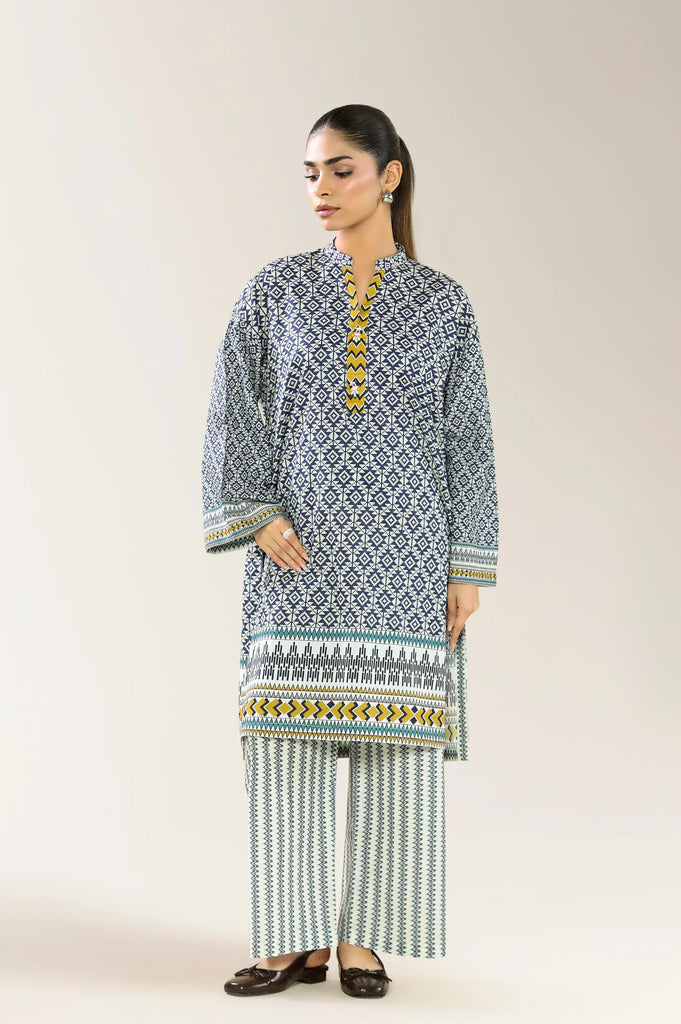 Printed Cambric-Blue 2PC