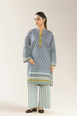 Printed Cambric-Blue 2PC