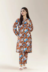 Printed Dobby Brown 2PC
