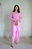 Embroidered Cotton Pink 2PC