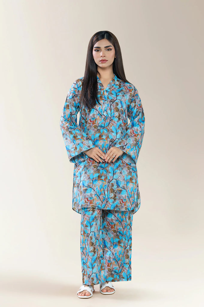 Printed Lawn Blue 2PC