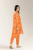 Printed Lawn-Orange 2Pc