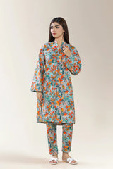 Printed Lawn Orange 2PC