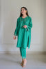 Embroidered Cotton Green 2PC
