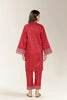 Embroidered Cotton Jacquard Red 2PC