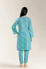 Basic Printed Lawn Green 2Pc