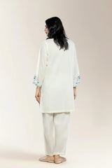 Embroidered Cream 2PC