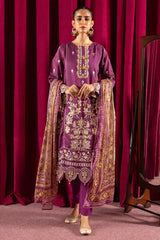 3PC Purple Embroidered Suit - Diners