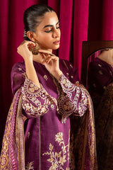 3PC Purple Embroidered Suit - Diners