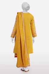 Mustard Embroidered 3PC