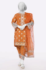 Rust Embroidered 3PC From Sohaye By Diners