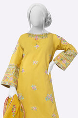 Mustard Embroidered 3PC From Sohaye By Diners