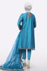 Blue Embroidered 3PC