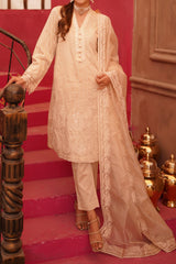 Cream Embroidered  3PC