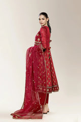 Embroidered Maroon 3PC