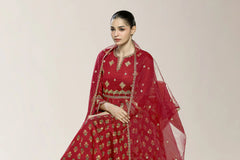 Embroidered Maroon 3PC