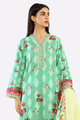 Green Printed 3PC From Sohaye By Diners