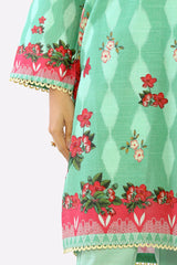 Green Printed 3PC From Sohaye By Diners