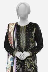 Black Embroidered 3PC
