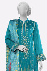 Green Embroidered 3PC