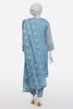 Blue Embroidered 3PC