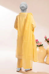 Yellow Embroidered 3PC