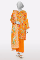 Orange Printed 3PC