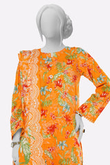 Orange Printed 3PC