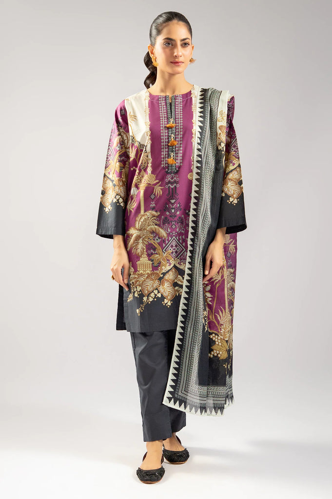 Black Printed 3PC From Sohaye By Diners