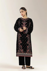 Embroidered Velvet Black 2PC