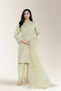 Embroidered Cotton Silk Beige 3PC