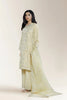 Embroidered Cotton Silk Beige 3PC