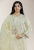Embroidered Cotton Silk Beige 3PC