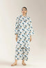 Printed Viscose Linen Ash White 2Pc