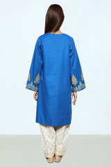 Khaddar Blue Kurti From Sohaye By Diners