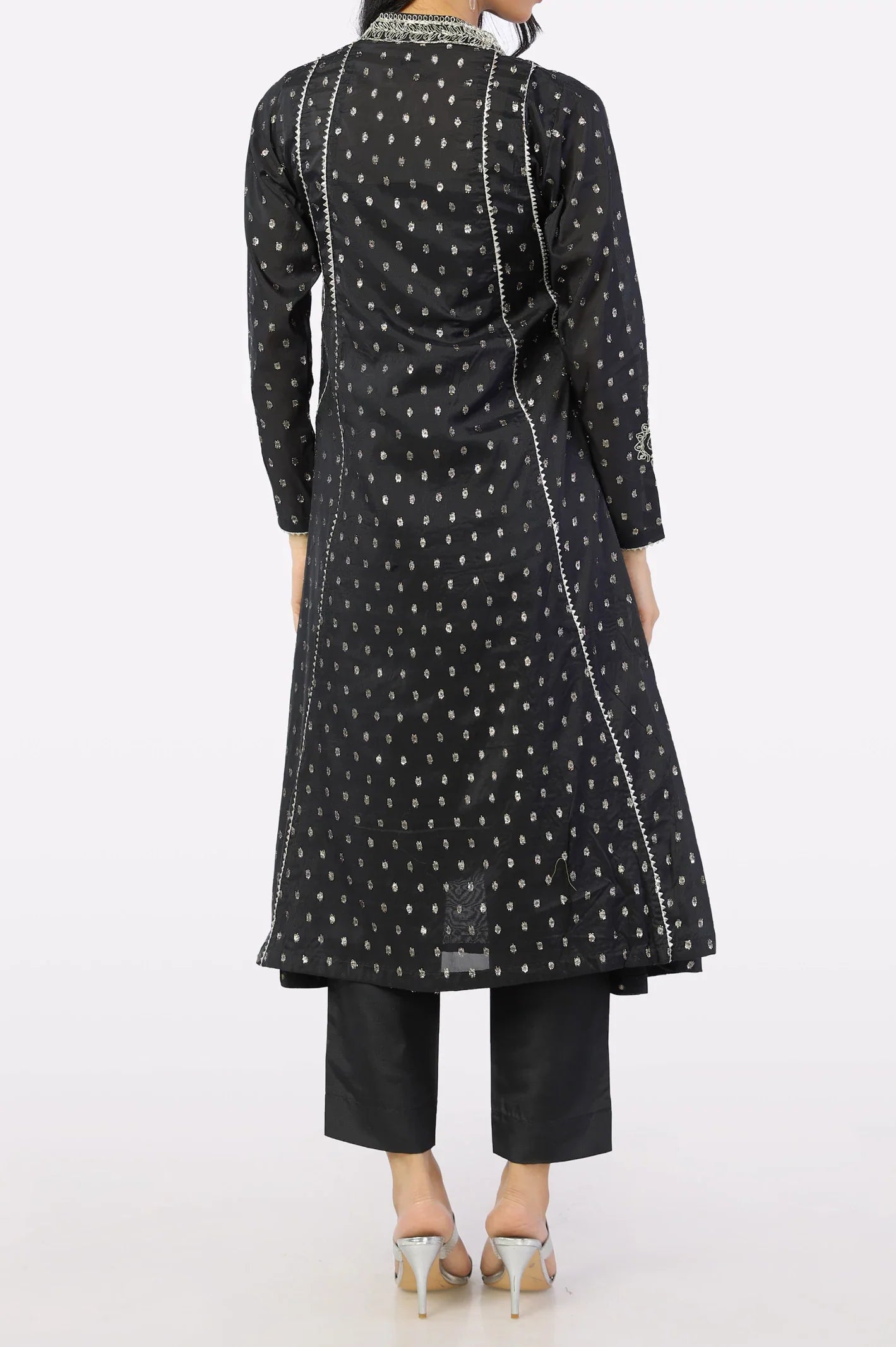 Black Stylised Kurti From Sohaye By Diners