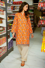 Khaddar Orange Kurti