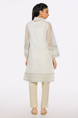 White Organza Net Kurti