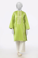 Green Embroidered Kurti From Sohaye By Diners