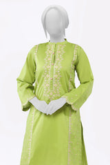 Green Embroidered Kurti From Sohaye By Diners