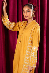 Cambric Embroidered Kurti - Diners