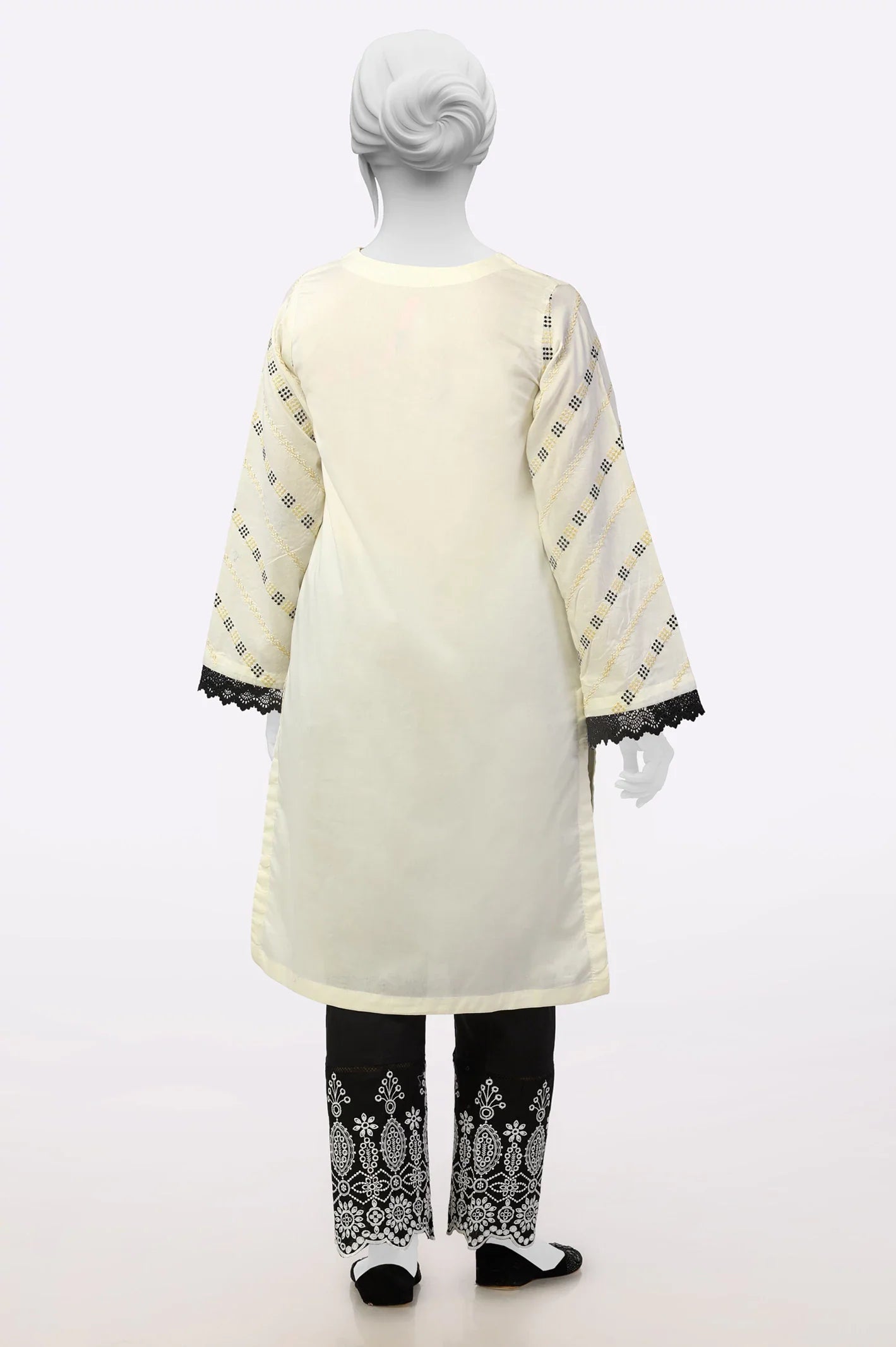 Cream Embroidered Kurti From Sohaye By Diners