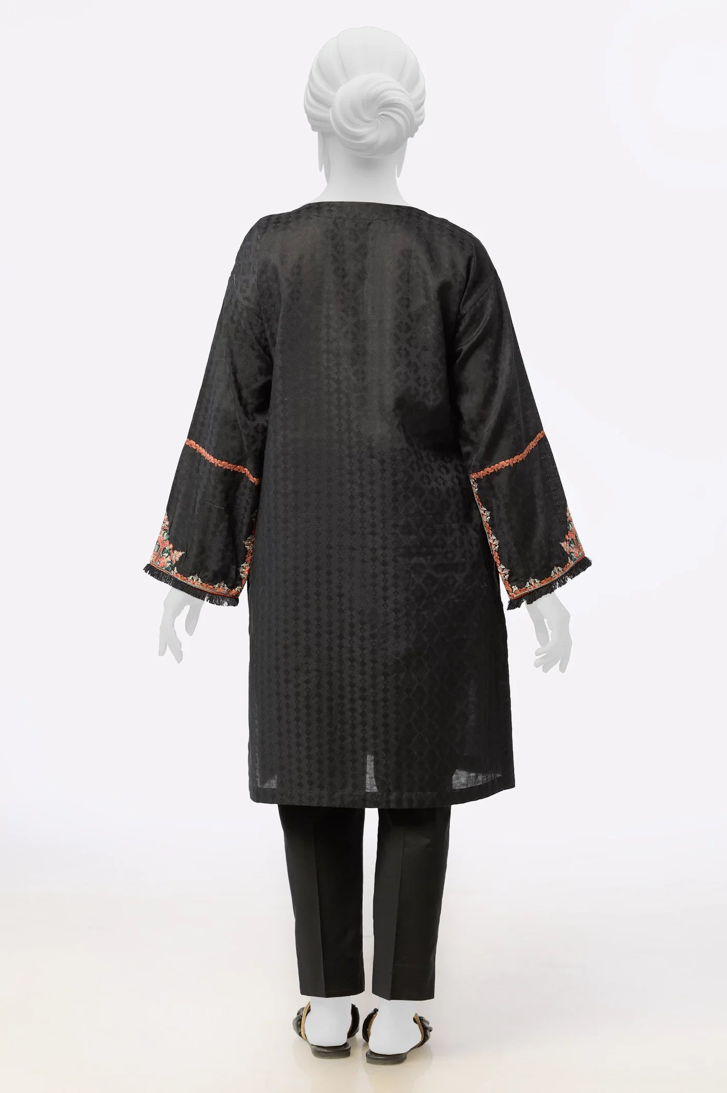 Black Embroidered Kurti From Sohaye By Diners