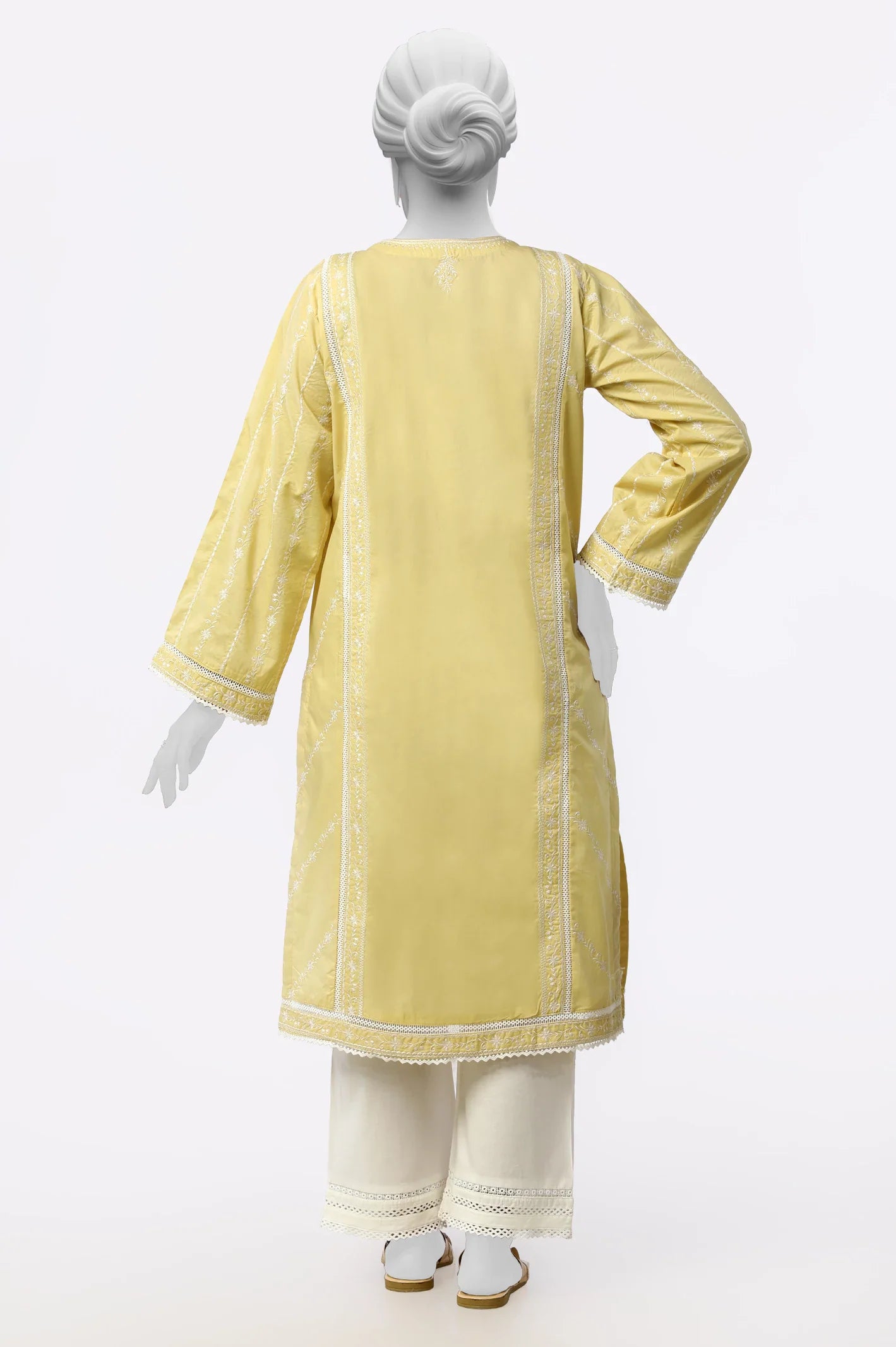 Yellow Embroidered Kurti From Sohaye By Diners