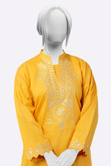 Yellow Embroidered Kurti From Sohaye By Diners